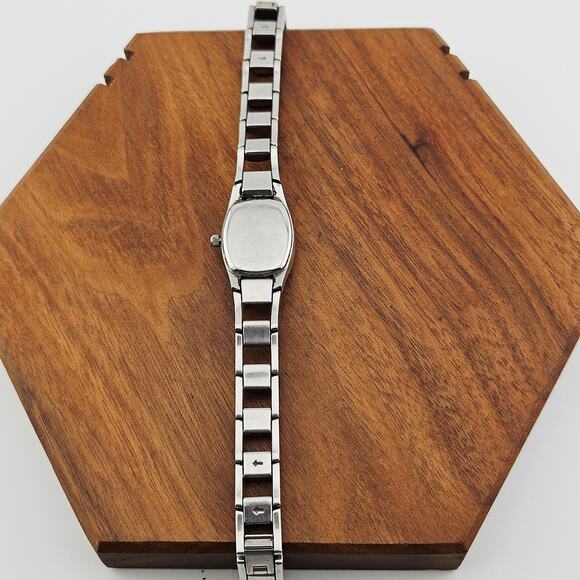 Fossil Women's Pink Dial Silver Tone Link Watch Preppy Y2K Barbiecore ES-9858 - Picture 5 of 7